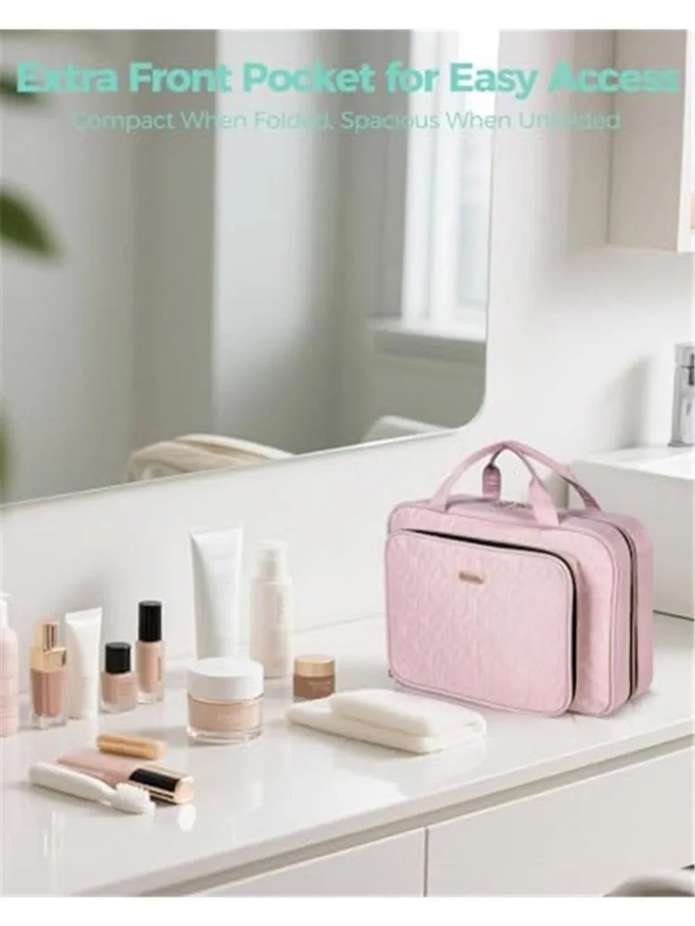 Hanging Toiletry Bag Travel Organizer Waterproof Cosmetic Makeup Case TSA Ready